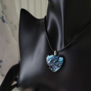 Artisan Blue Heart Necklace